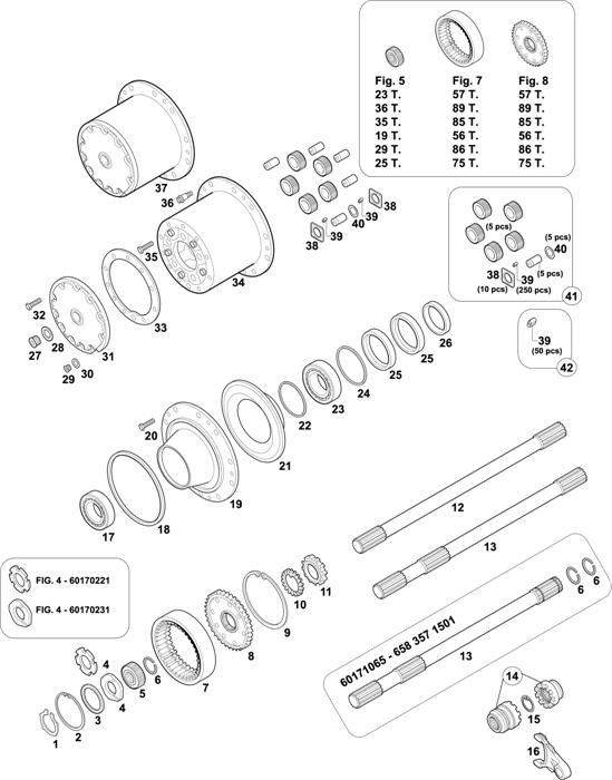 Mercedes-Benz-60 — INTERMEDIATE AXLES HUBS: HD 7/016 DG-13 / HD 7/014 DGS-16
