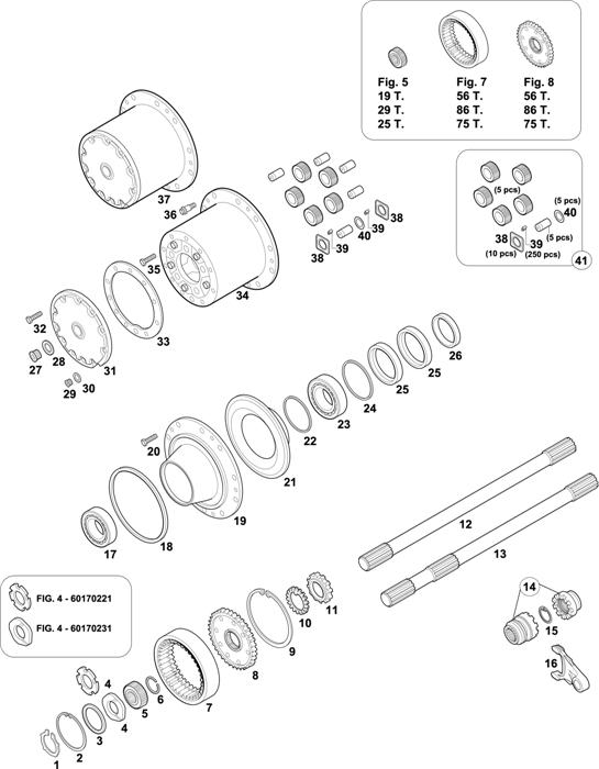 Схема Mercedes-Benz-60 — REAR AXLES HUBS: HL 7/1 S-10 / HL 7/1-10