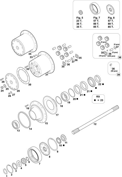 Mercedes-Benz-60 — REAR AXLES HUBS: HL 7/07 D-11,5 / HL 7/07 DL-11,5 / HL 7/015 D-13