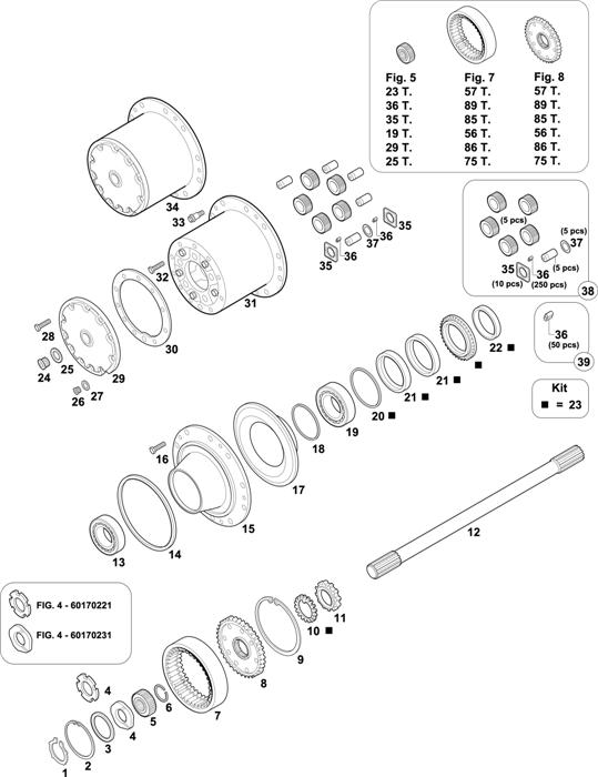 Mercedes-Benz-60 — REAR AXLES HUBS: HL 7/024 DL-12,3 / HL 7/024 D-12,3
