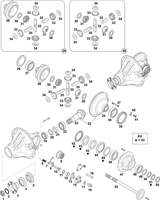 Mercedes-Benz-60 — REAR AXLE: HO 6/1 DCL(S)-13 / HO 6/2 DCL(S)-13 / HO 6/DCL-13 / HO 6/4 DCL(S)-13 / HO 6/5 DCL(S)-13 / HO 6/6 DCL(S)-13