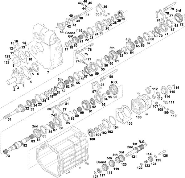 Схема Mercedes-Benz-60 — Gearbox-New Generation: GV4/65-6/9,0