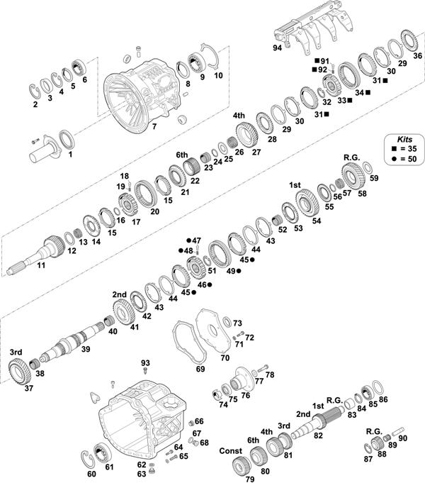Схема Mercedes-Benz-60 — Gearbox-New Generation: G85-6/6,7-0,73