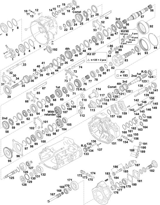 Схема Mercedes-Benz-60 — Gearbox-New Generation: G211-16/17,03-1,00