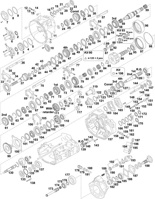 Схема Mercedes-Benz-60 — Gearbox-New Generation: G260-16/9,75-0,57