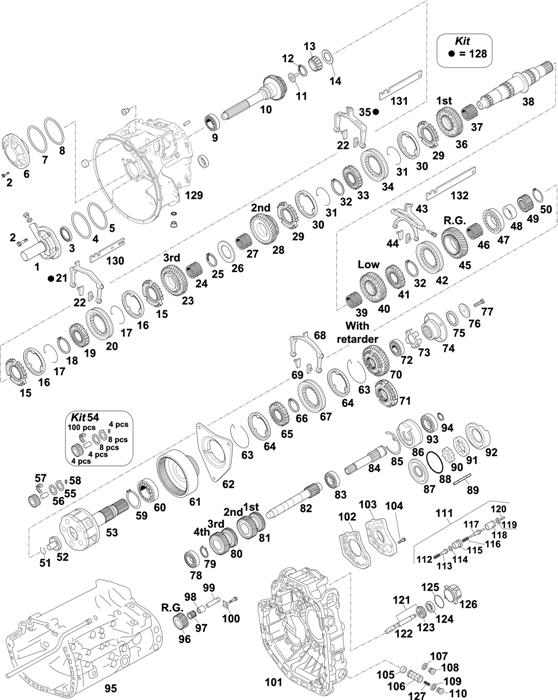 Схема Mercedes-Benz-60 — Gearbox-New Generation: G131-9