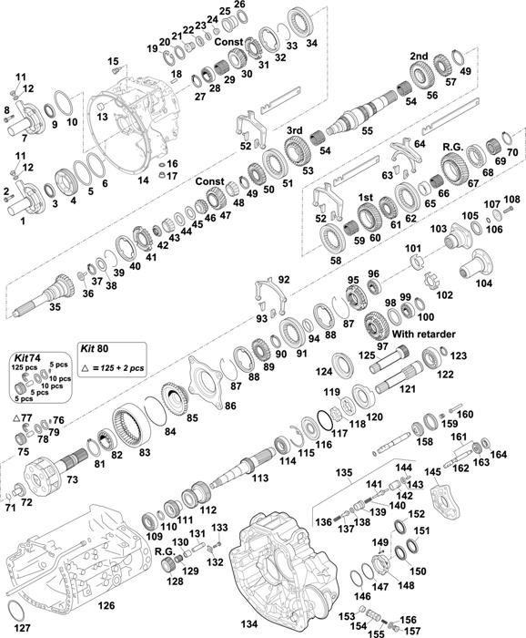 Схема Mercedes-Benz-60 — Gearbox-New Generation: G280-16 KL