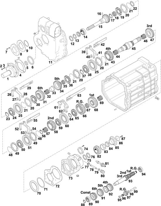 Схема Mercedes-Benz-60 — Gearbox-New Generation: G4/65-7/11,0 / G4/95-7/11,0
