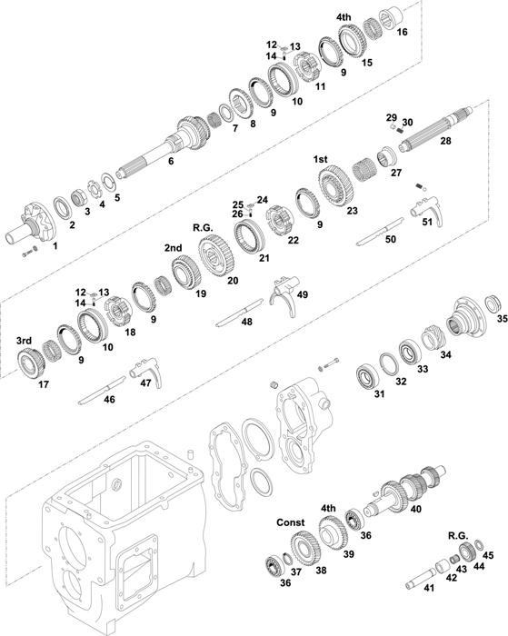 Схема Mercedes-Benz-60 — Gearbox-Old Generation: G2/24-5/6,71 Brazil Version / G2/24-5/7,31 Brazil Version