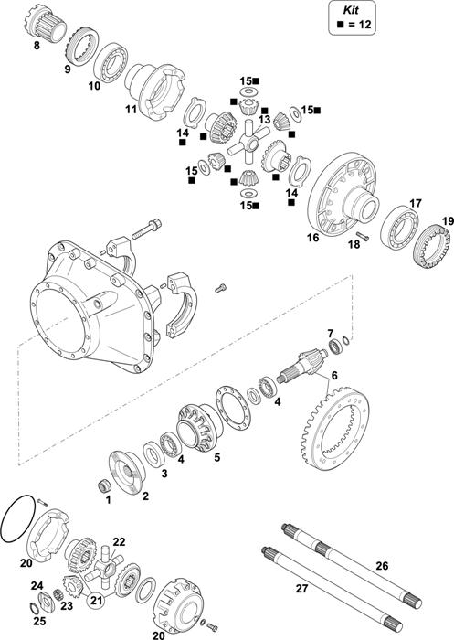 Схема Renault-70 — Rear Axle: P 1191