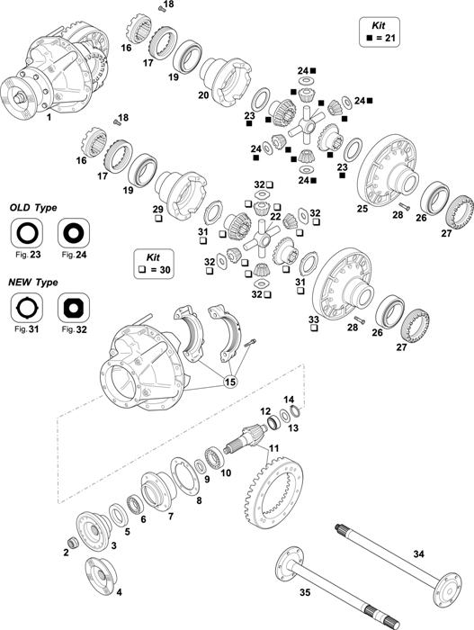 Схема Renault-70 — Rear Axle: P 1370