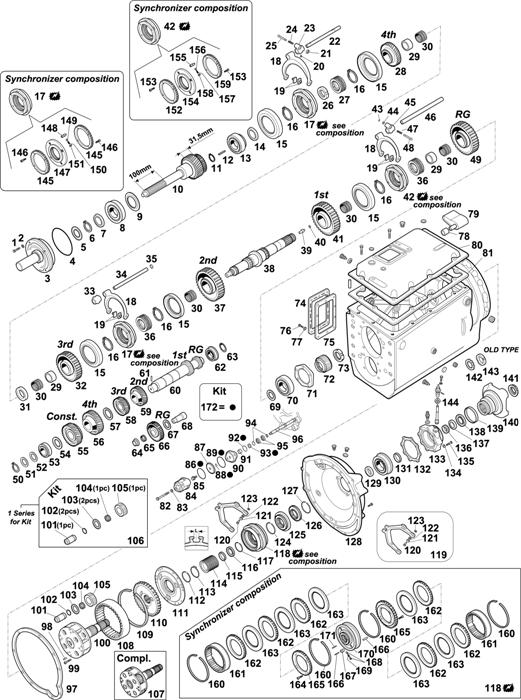 Схема Scania-74 — GEARBOX: GR 860 / GRE 860