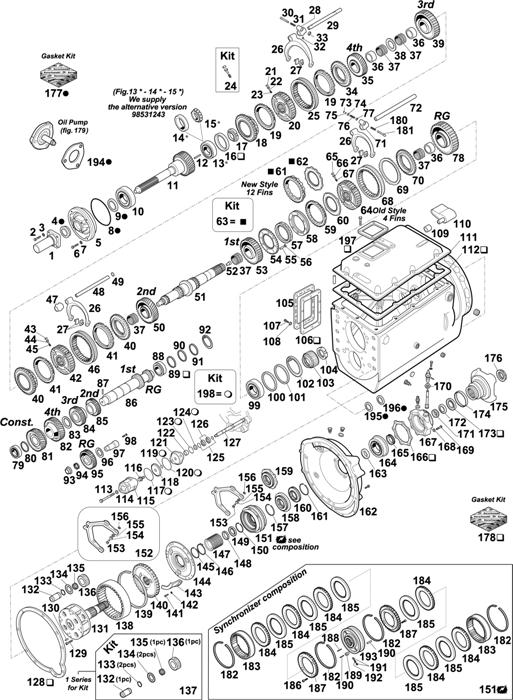 Схема Scania-74 — GEARBOX: GR 880 / GR 880T / GRH 880