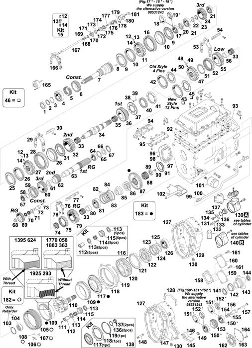 Схема Scania-74 — GEARBOX: GRSO 900 / GRSO 900R
