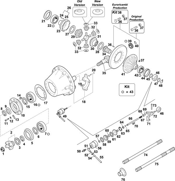 Схема Scania-74 — REAR AXLE: R 641 / R 642