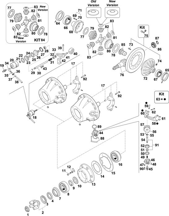 Схема Scania-74 — REAR AXLE: RV 760 / RV 761