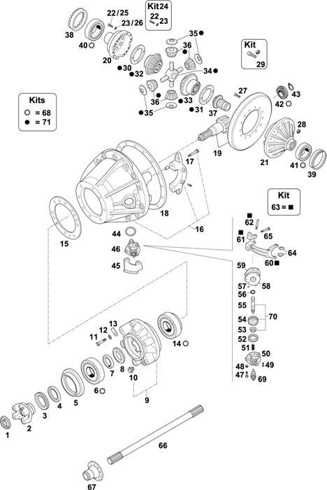 Схема Scania-74 — REAR AXLE: R 780