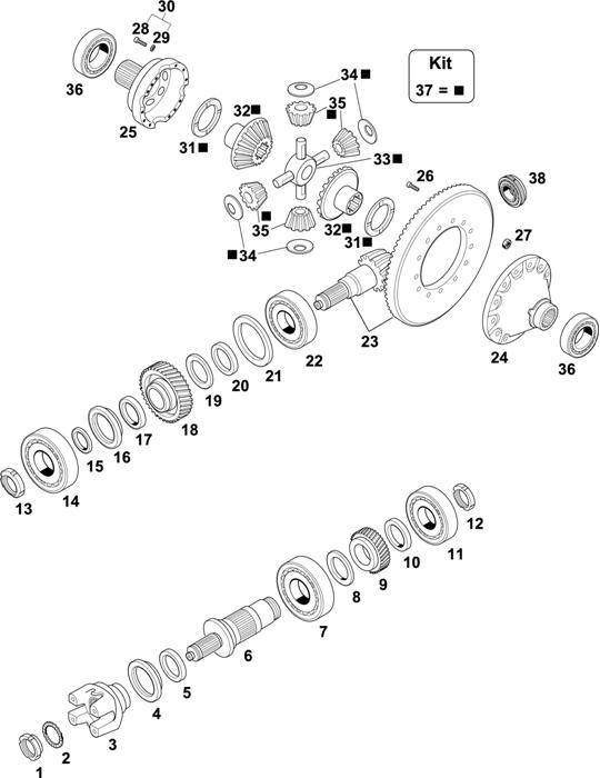 Схема Scania-74 — INTERMEDIATE AXLE: R 652