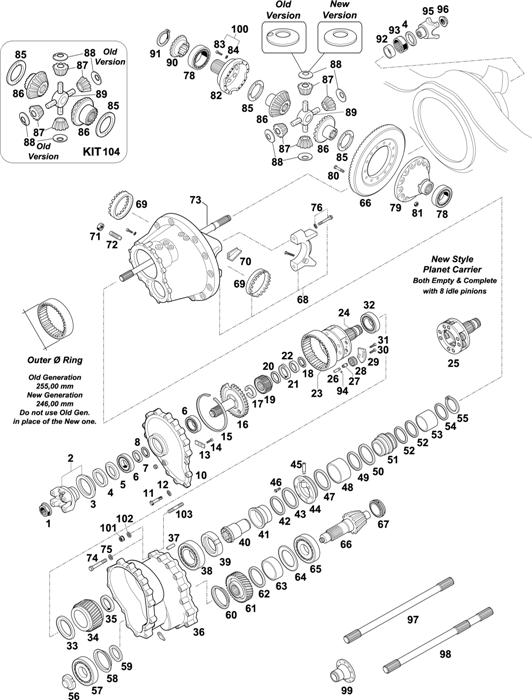 Схема Scania-74 — INTERMEDIATE AXLE: RB 652