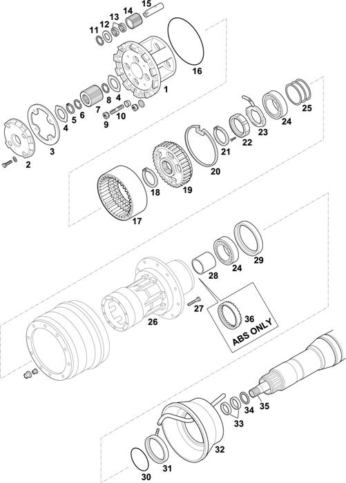 Схема Scania-74 — HUBS FOR AXLES RP 730 / RBP 730: AD 85 / AD 1100P DISC WHEEL