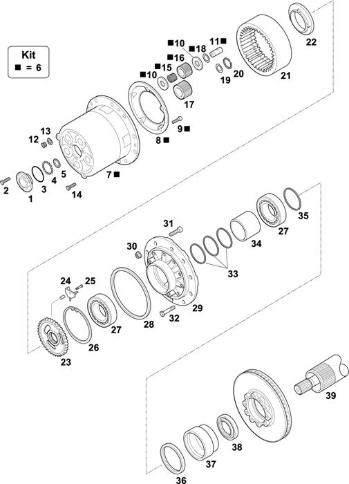 Схема Scania-74 — HUBS FOR AXLES RP 835 / RBP 835: AD/ADA 1501P DISC WHEEL, DISC BRAKE / AD/ADA 1502P DISC WHEEL, DISC BRAKE