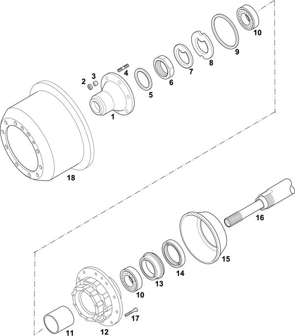 Схема Scania-74 — HUBS FOR AXLES R 642/653/660/770/780 / RB 652: AD/ADA 90 DISC WHEEL
