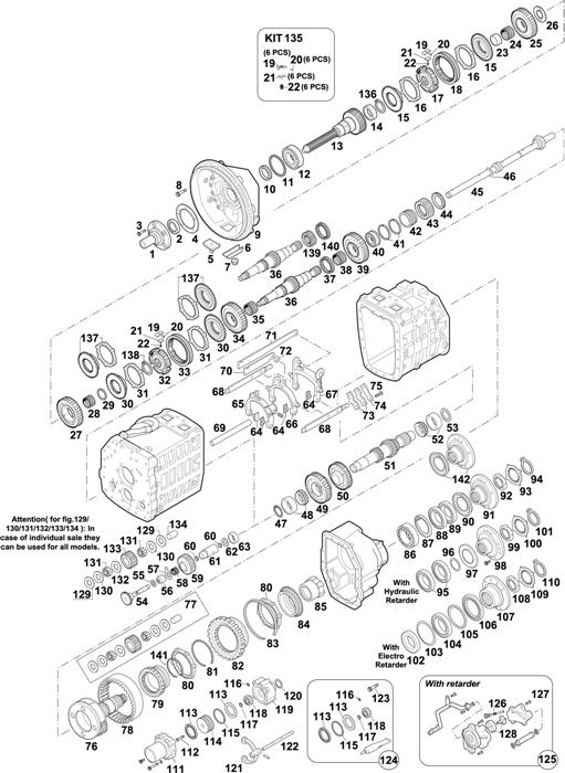 Схема Volvo-88 — Gearbox: G7 (BUS) / G8 (BUS)