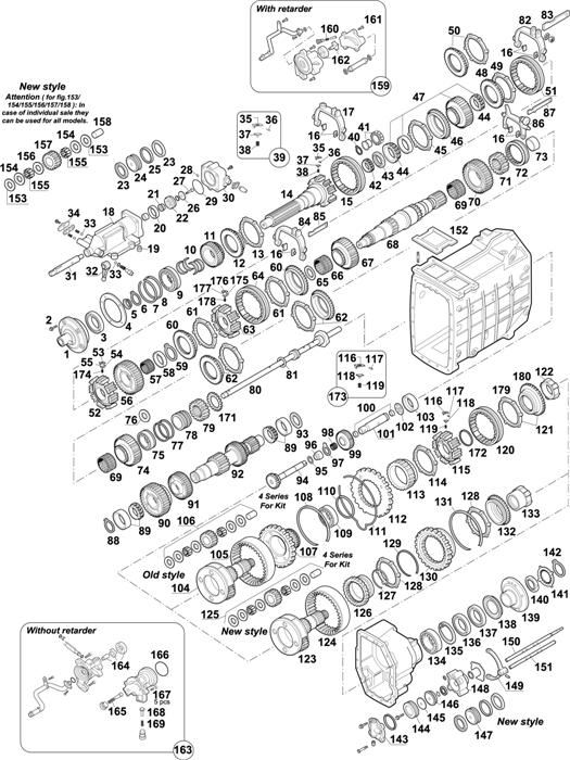 Схема Volvo-88 — Gearbox: SR1400 / SR1700 / SR1900