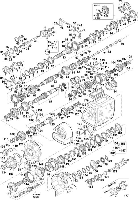 Схема Volvo-88 — Gearbox: SR2000 / SRO2000 / SR2400 / SRO2400