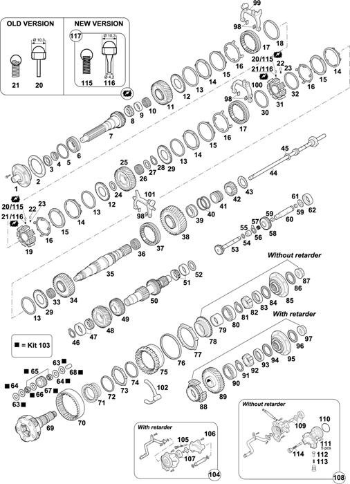 Схема Volvo-88 — Gearbox: VT1708B