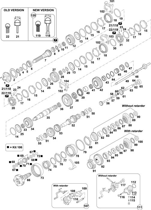 Схема Volvo-88 — Gearbox: VT2009B