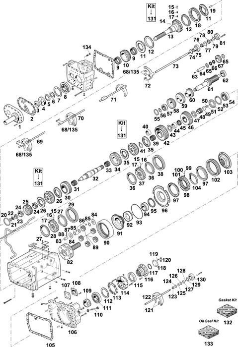Схема Volvo-88 — Gearbox: 16S130 / 16S160