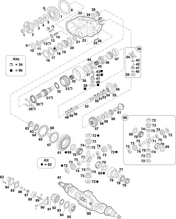 Схема Volvo-88 — Intermediate Axle: RT2610HV / RTH2610B / RT3210HV