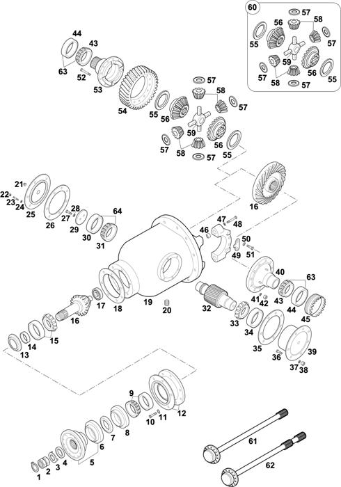 Схема Volvo-88 — Rear Axle: DR80