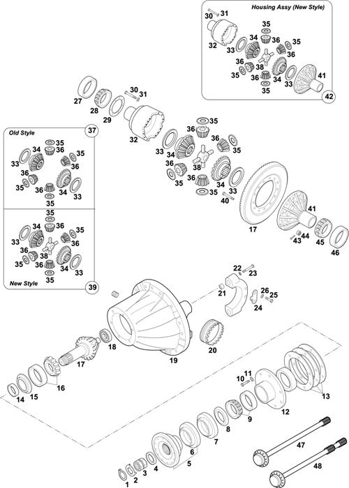 Схема Volvo-88 — Rear Axle: EV80 / EV80B