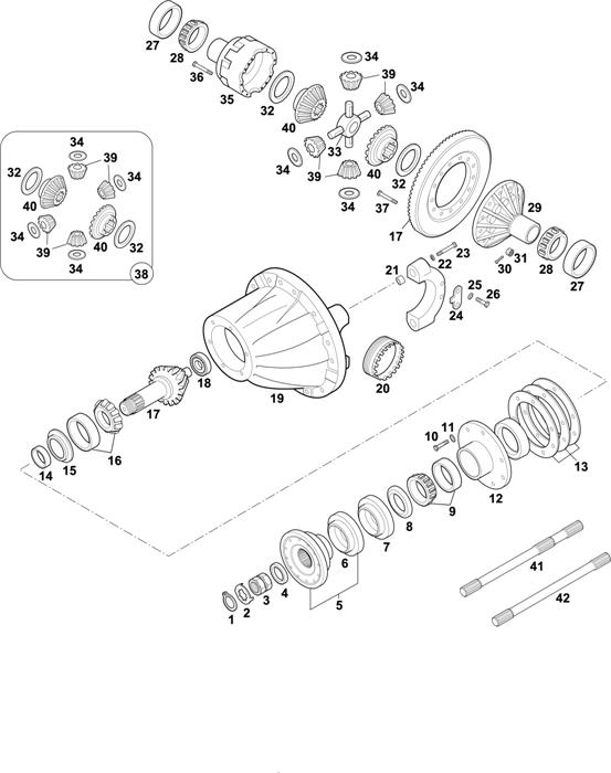 Схема Volvo-88 — Rear Axle: EV81B / EV81C