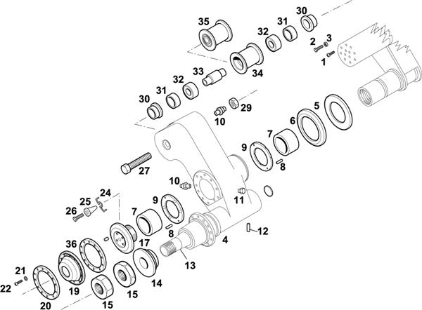 Схема Volvo-88 — Miscellaneous Parts - Trailing Axle Components: 6x2 - 8x2