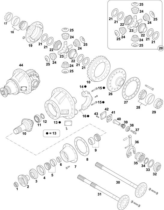 Схема Volvo-88 — Rear Axle: 1228SV