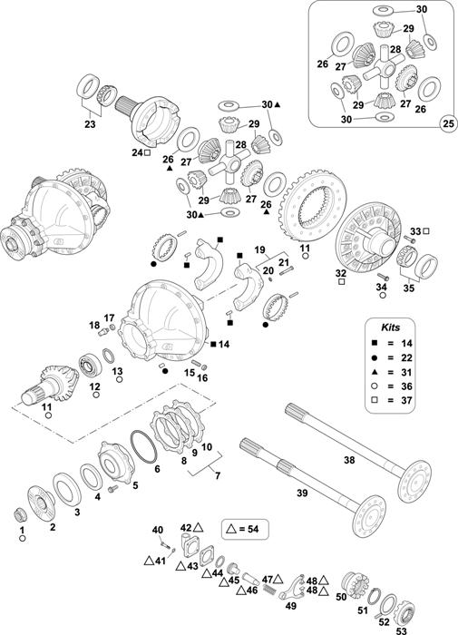 Схема Volvo-88 — Rear Axle: RTS2370A / RTS2370B