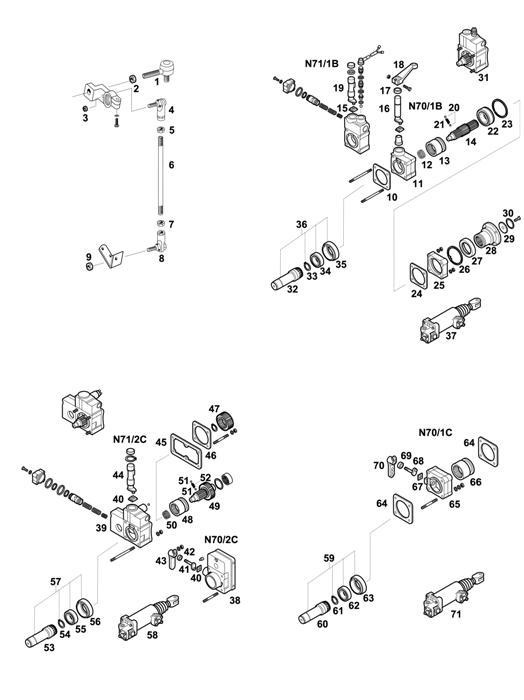 Схема ZF-95 — 1295 - 16K130 - SELECTOR MECHANISM - P.T.O. (POWER TAKE OFF)