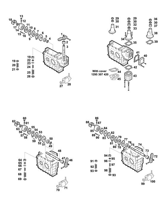 Схема ZF-95 — 1295 - 16S130 - SELECTOR MECHANISM