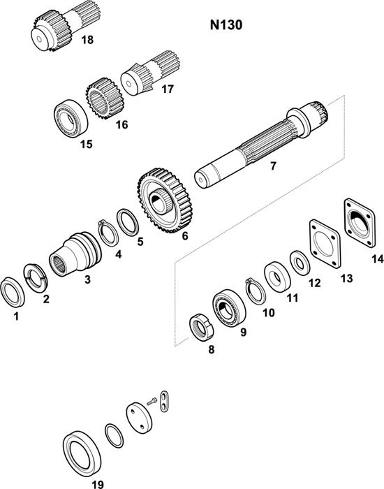 Схема ZF-95 — 1295 - 16S130 - P.T.O. (POWER TAKE OFF)