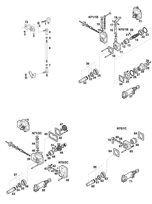 Схема ZF-95 — 1296 - 16S112 - SELECTOR MECHANISM - P.T.O. (POWER TAKE OFF)