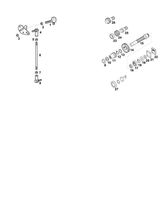 Схема ZF-95 — 1297 - 16S190 - SELECTOR MECHANISM - P.T.O. (POWER TAKE OFF)