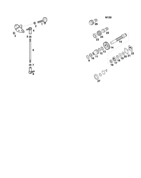 Схема ZF-95 — 1297 - 16S190/1 - SELECTOR MECHANISM - P.T.O. (POWER TAKE OFF)