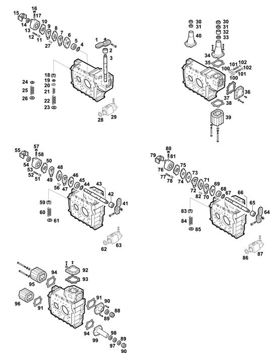 Схема ZF-95 — 1313 - 16S150 - SELECTOR MECHANISM