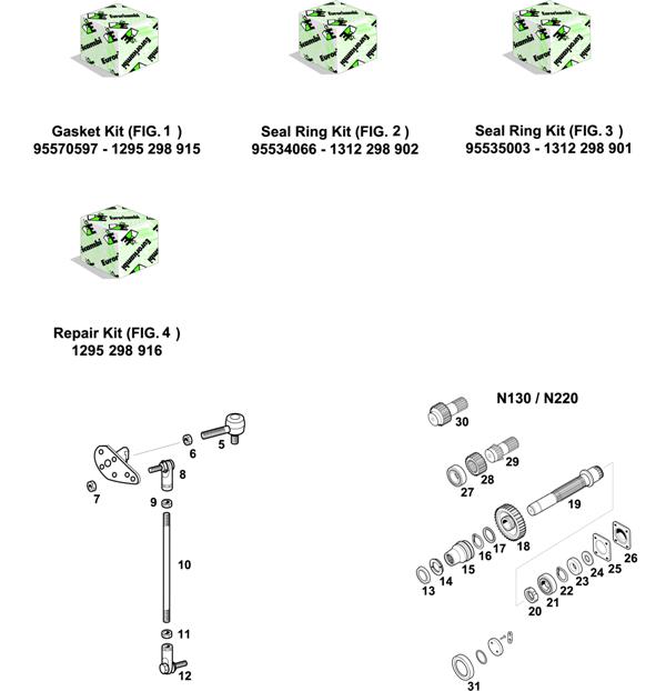 Схема ZF-95 — 1313 - 16S150 - KITS - SELECTOR MECHANISM - P.T.O. (POWER TAKE OFF)