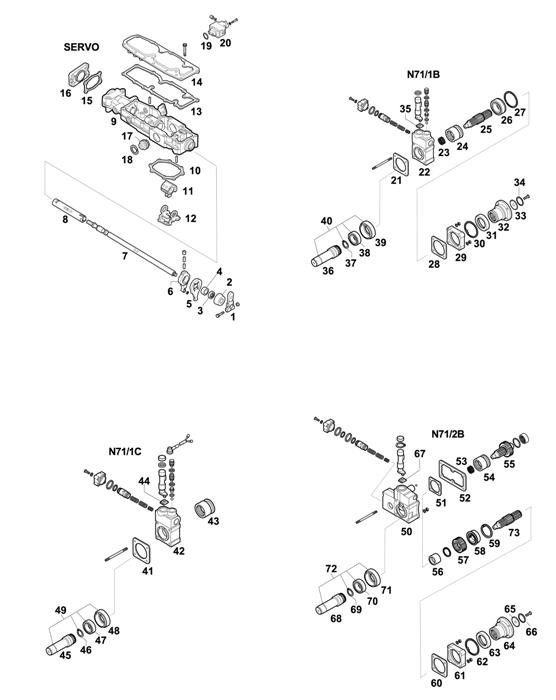Схема ZF-95 — 1315 - 16S151 - SELECTOR MECHANISM - P.T.O. (POWER TAKE OFF)