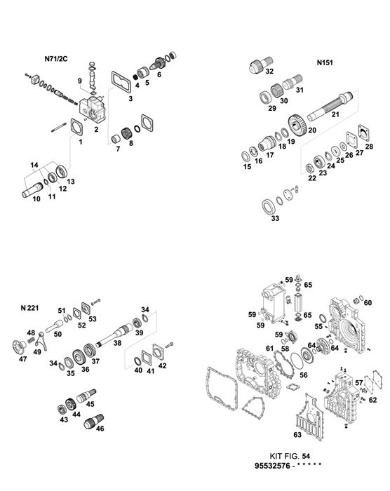 Схема ZF-95 — 1315 - 16S151 - P.T.O. (POWER TAKE OFF) - REPAIR KIT