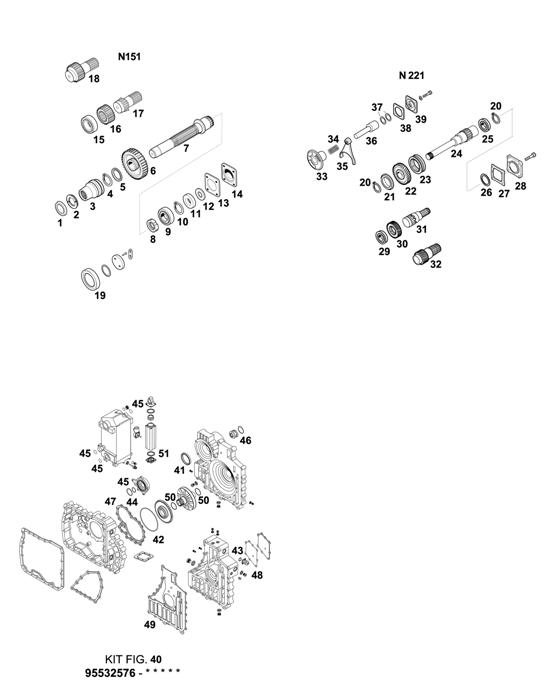 Схема ZF-95 — 1316 - 16S221 - REPAIR KITS - P.T.O. (POWER TAKE OFF)